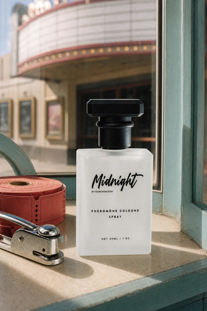 Midnight cologne and carton in an approachable apartment bar scene