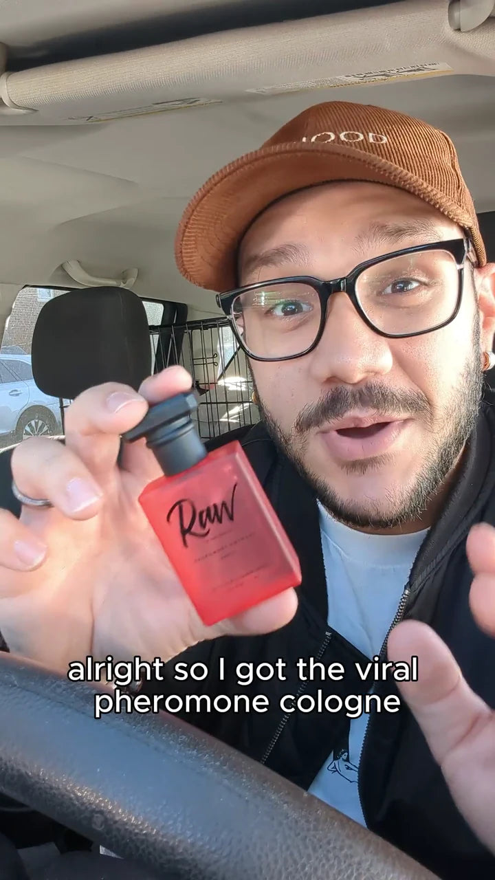 Creator holding RAW before testing the scent with his wife